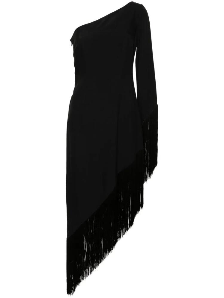 Taller Marmo fringed one-shoulder midi dress - Black Cover