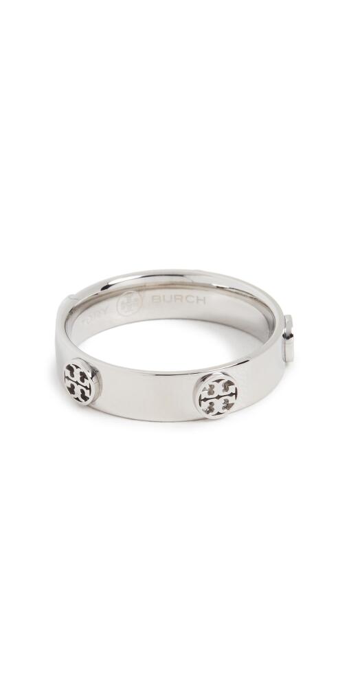 Tory Burch Miller Stud Ring Tory Silver Cover