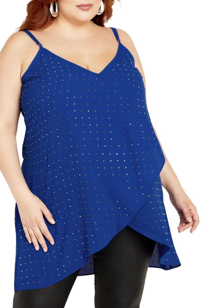 City Chic Shine High-Low Camisole in Lapis Cover