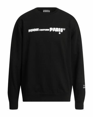 Daniele Alessandrini Homme Man Sweatshirt Black Cotton, Polyester Cover