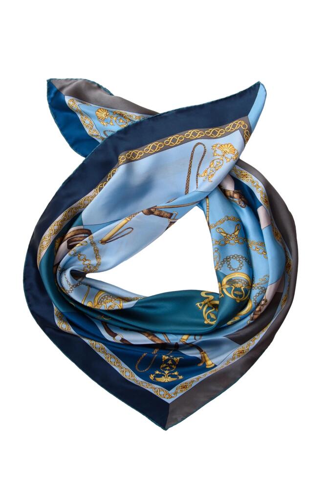 Elizabetta Gabriella - Hand Rolled Silk Foulard for Women in Azure Cover