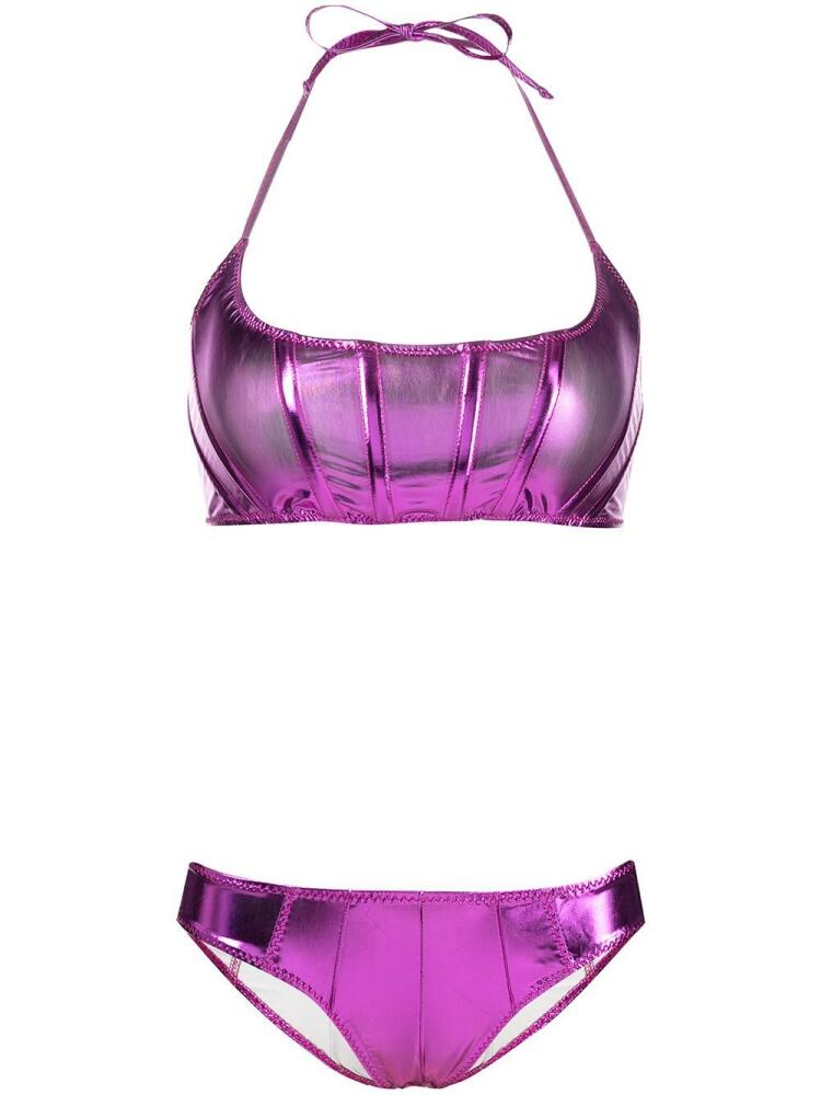 Lisa Marie Fernandez corset bikini set - Purple Cover