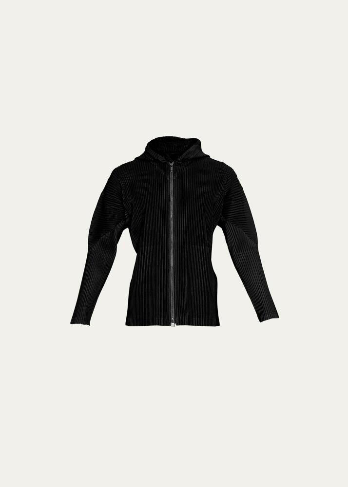 Homme Plisse Issey Miyake Men's Plisse Zip-Front Hoodie Cover