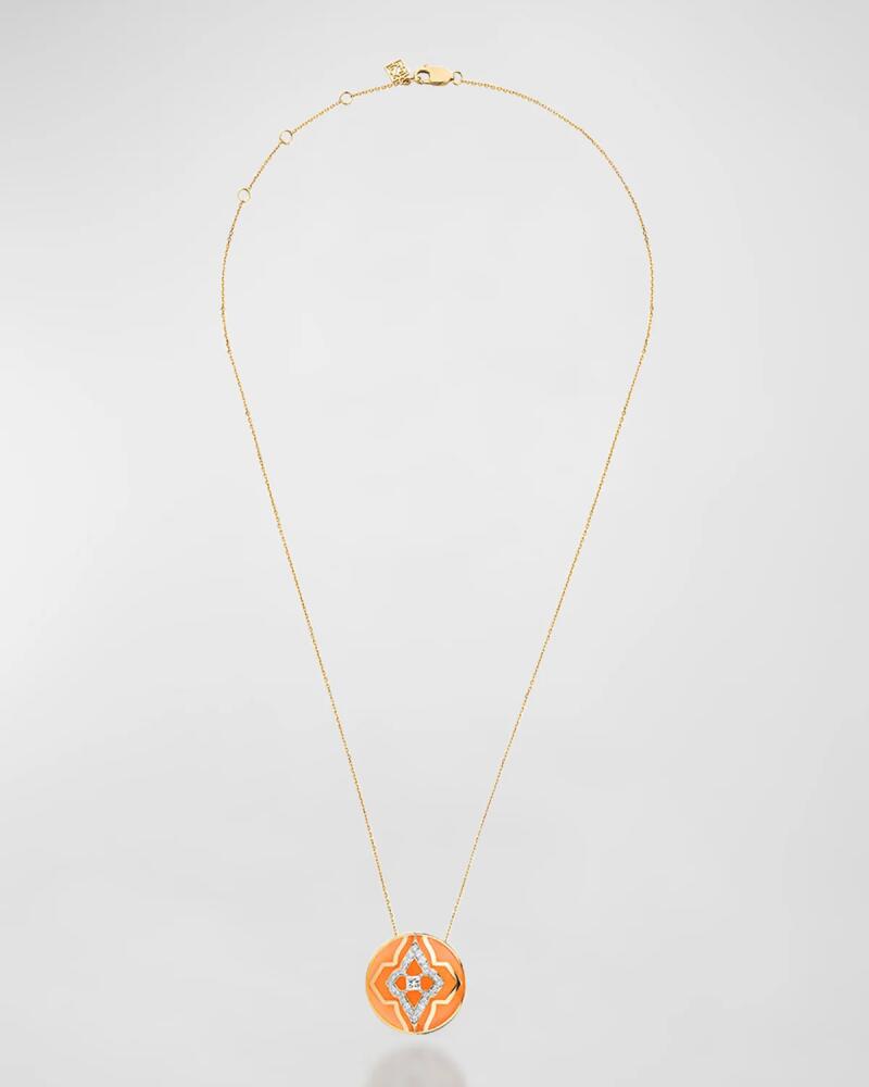 Farah Khan Atelier 18K Yellow Gold Flush Orange Mumbai Wanderlust Pendant Necklace, 16-18"L Cover