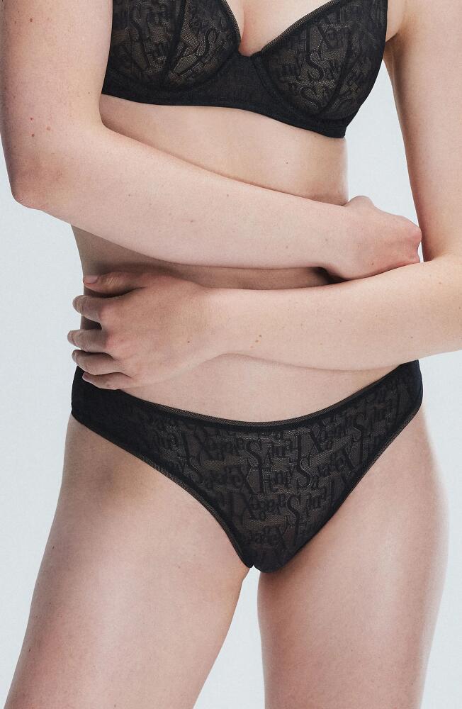 SAVAGE X FENTY Signature Script Cheeky Briefs in Black Caviar Cover