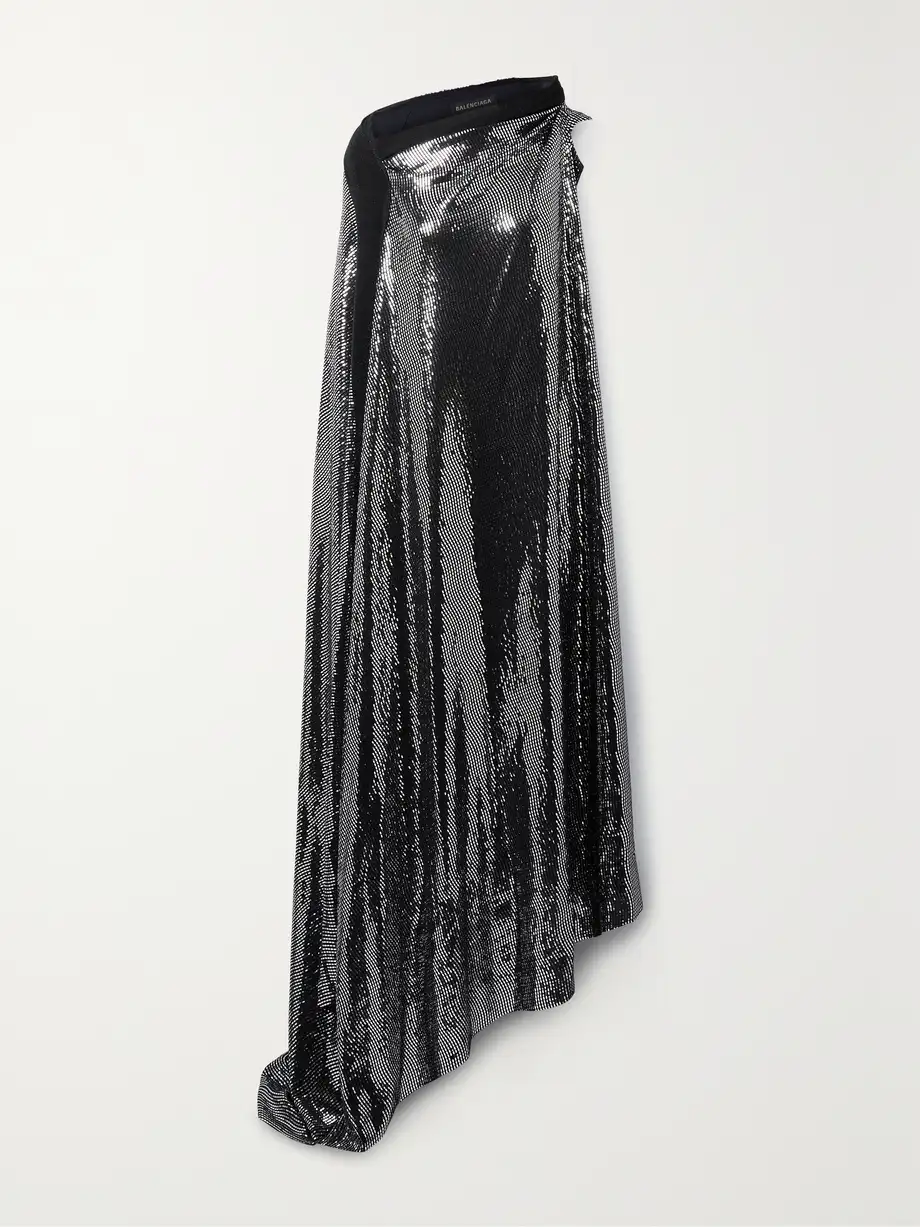 Balenciaga - Embellished Sequined Stretch-knit Gown - Black Cover