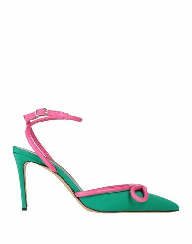 Ovye' By Cristina Lucchi Woman Pumps Emerald green Textile fibers Cover