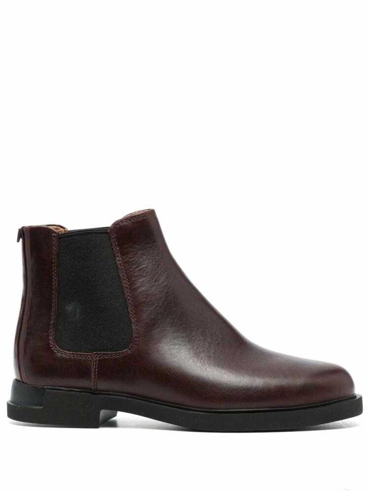 Camper Iman round-toe leather boots - Red Cover