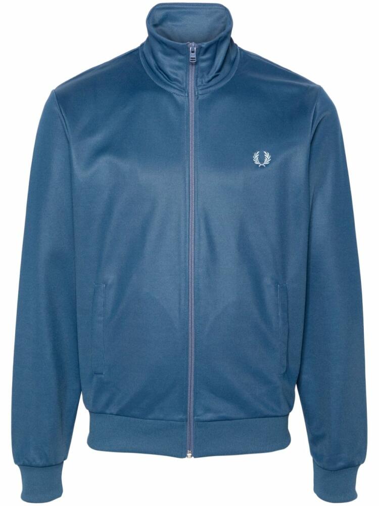 Fred Perry logo-embroidered track jacket - Blue Cover