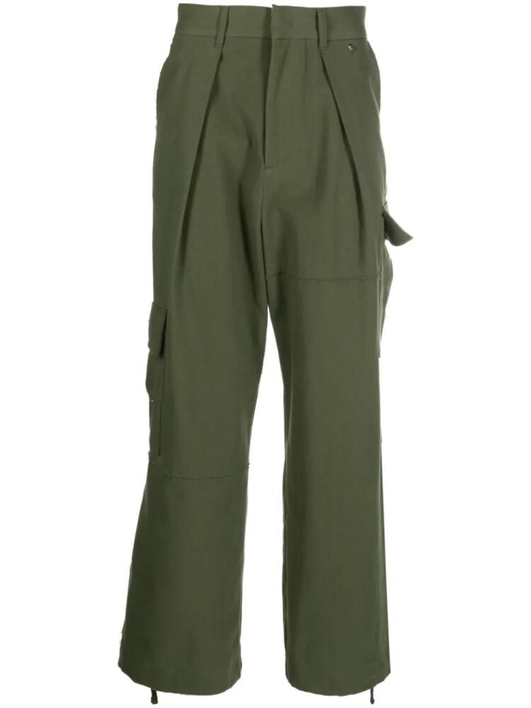 Ader Error Tard cotton cargo pants - Green Cover