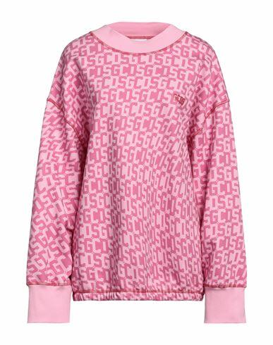 Gcds Woman Sweatshirt Pink Cotton Cover