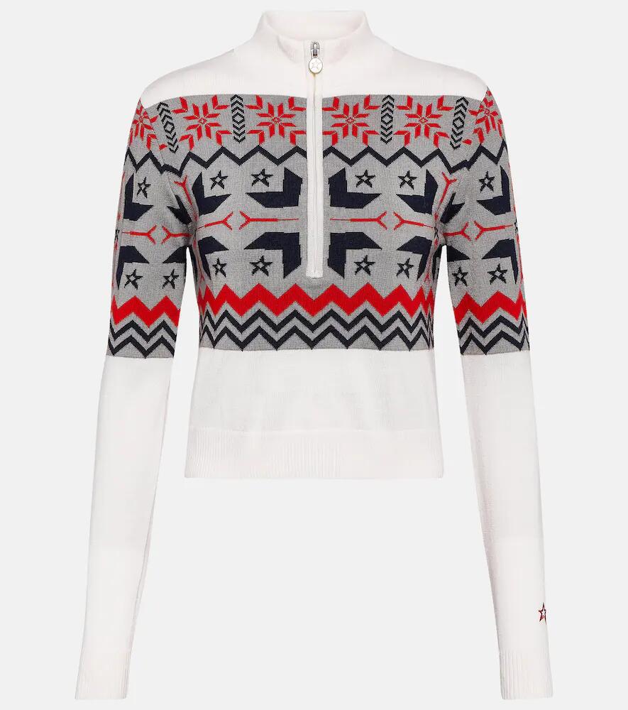 Perfect Moment Nordic intarsia wool half-zip sweater Cover