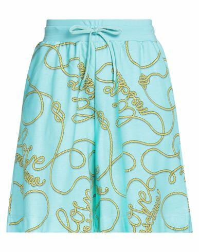 Love Moschino Woman Shorts & Bermuda Shorts Sky blue Textile fibers Cover