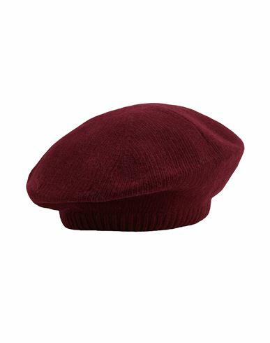 8 By Yoox Recycled Wool Beret Hat Burgundy Recycled wool Cover