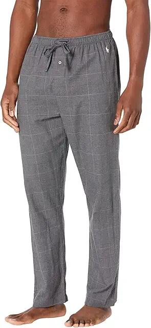 Polo Ralph Lauren Flannel PJ Pants (Charcoal Crescent Cream Windowpane) Men's Pajama Cover