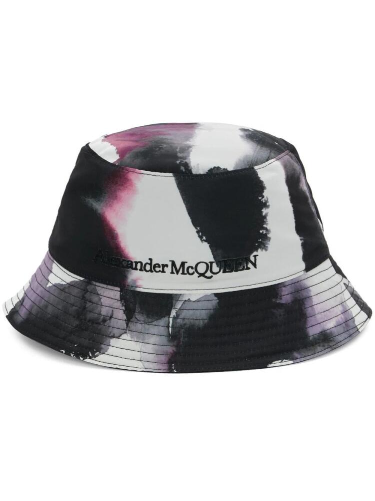 Alexander McQueen Watercolour Graffiti bucket hat - Black Cover