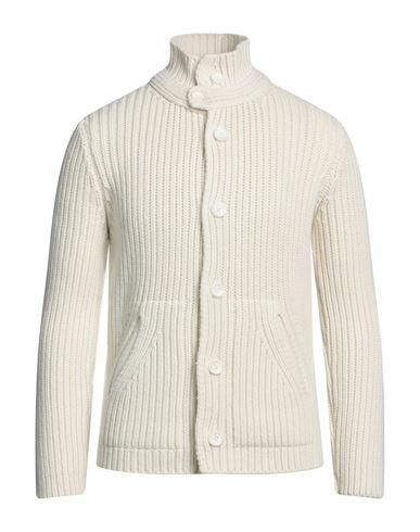 Daniele Fiesoli Man Cardigan White Merino Wool, Polyamide Cover