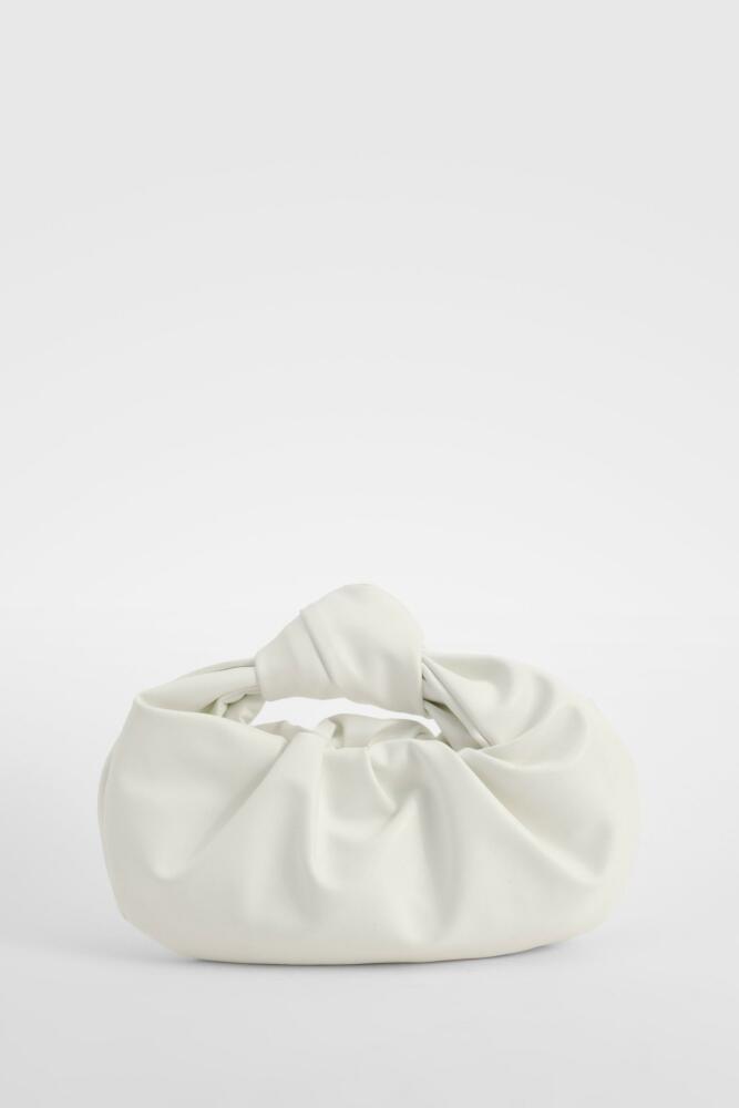 boohoo Womens Knot Handle Grab Bag - White Cover