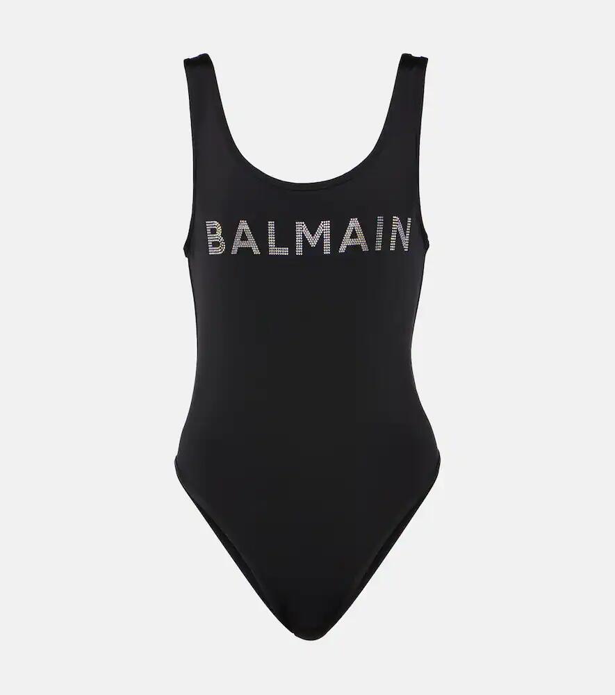 Balmain Logo embellished swimsuit Cover