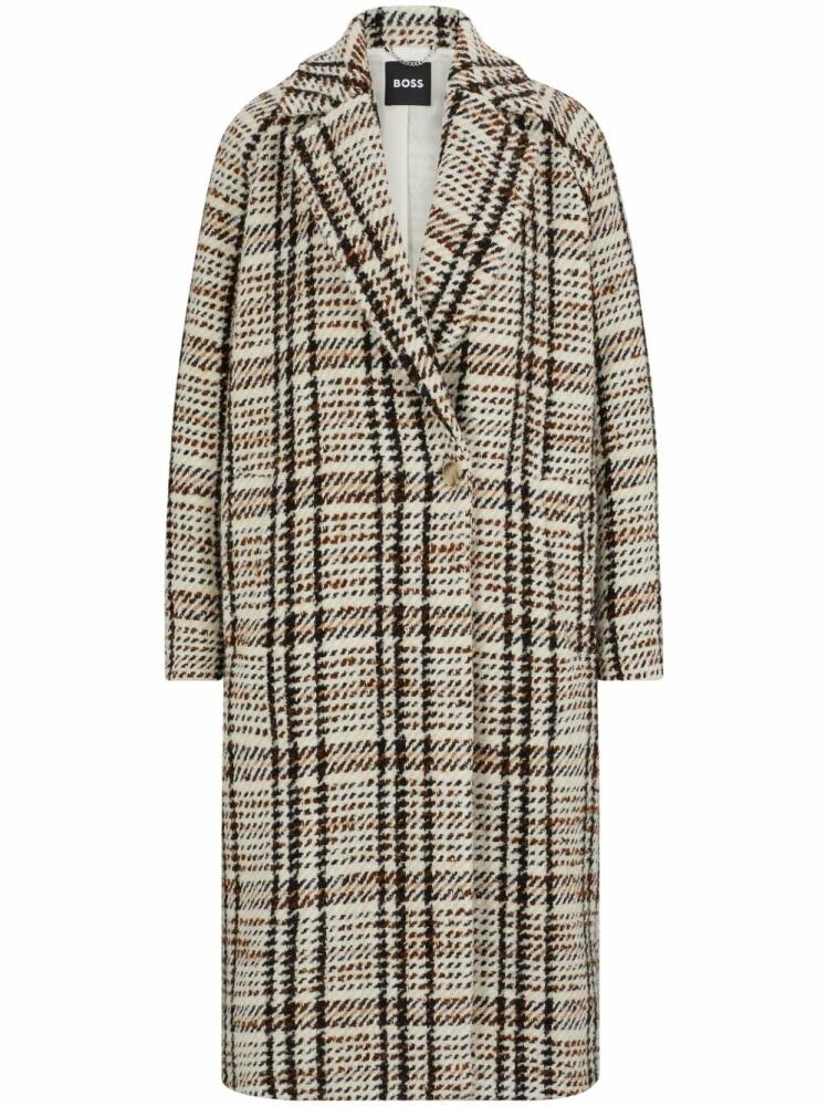 BOSS check-pattern coat - Neutrals Cover