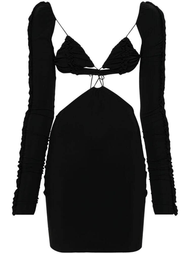 Amazuìn Azhar ruffled-detailing minidress - Black Cover