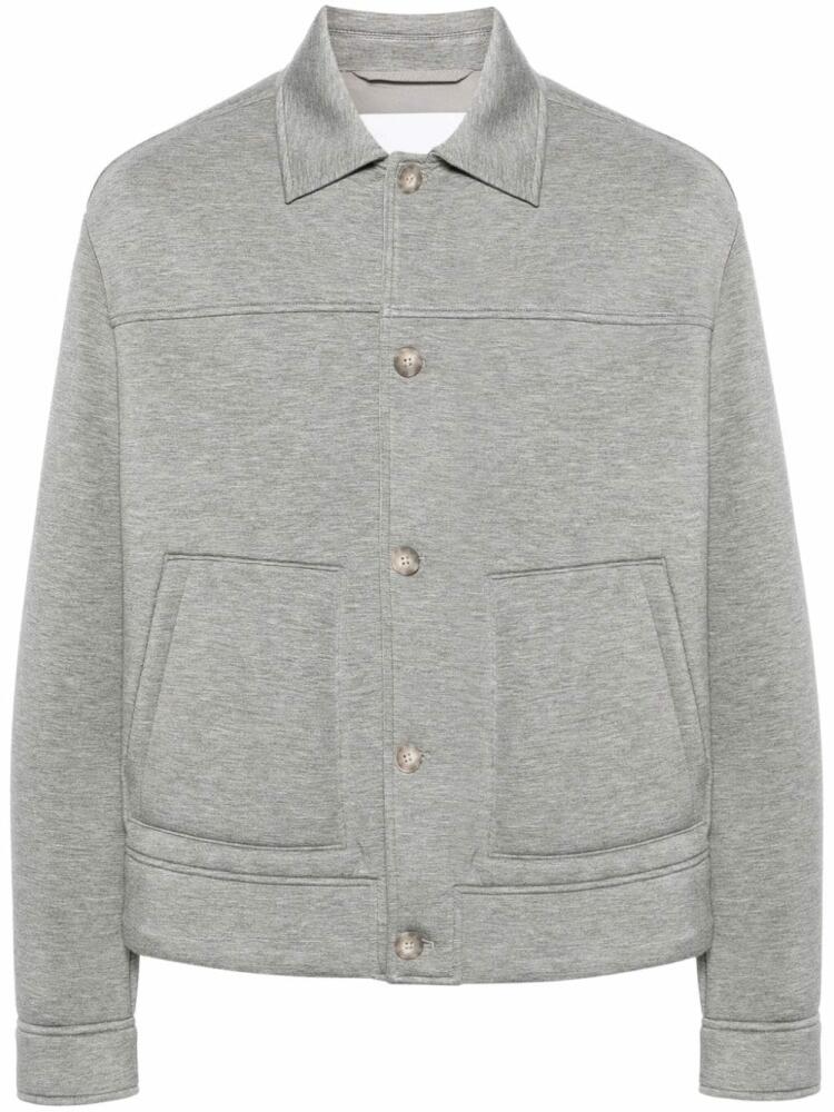 Neil Barrett mélange jersey shirt jacket - Grey Cover