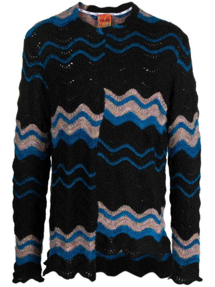 VITELLI zigzag-print crew-neck jumper - Black Cover