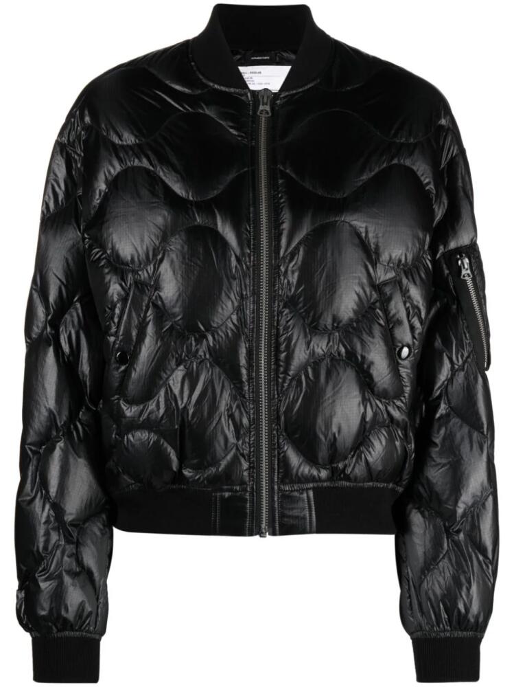 R13 band-collar padded jacket - Black Cover