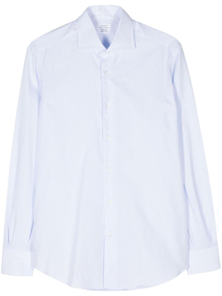 Mazzarelli long-sleeve cotton shirt - Blue Cover