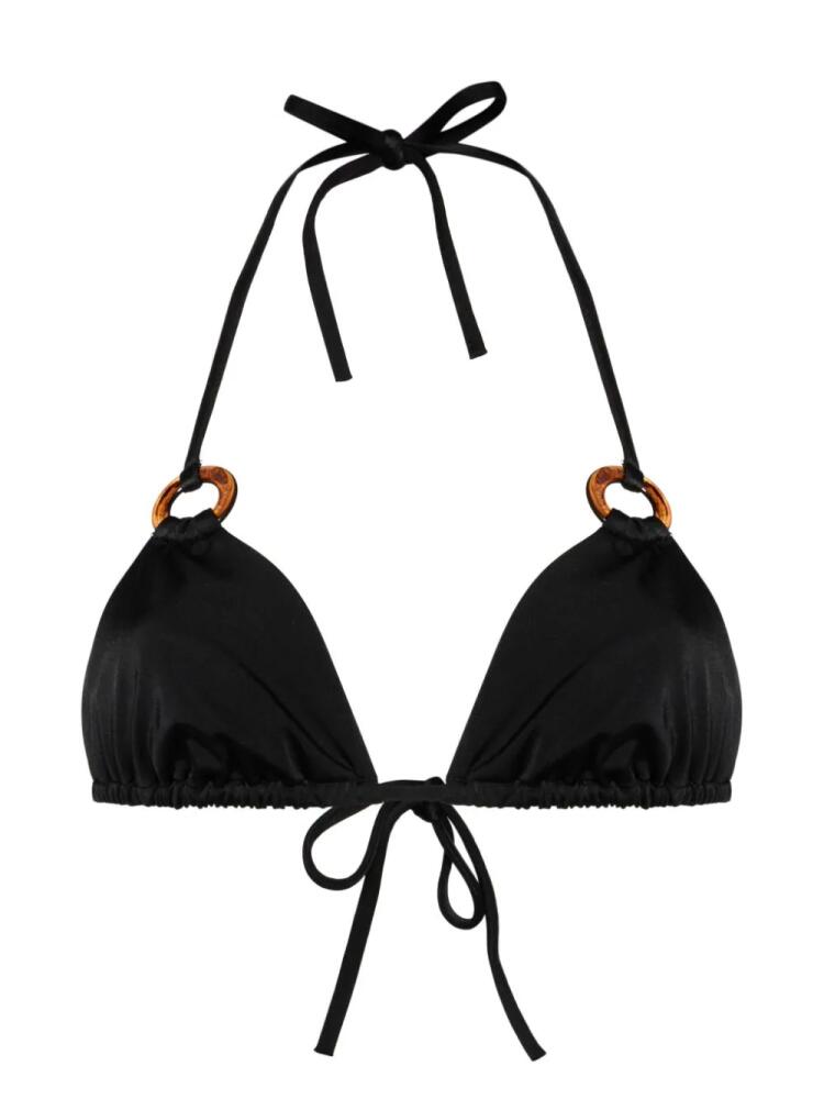 DSQUARED2 ring-details triangle bikini top - Black Cover