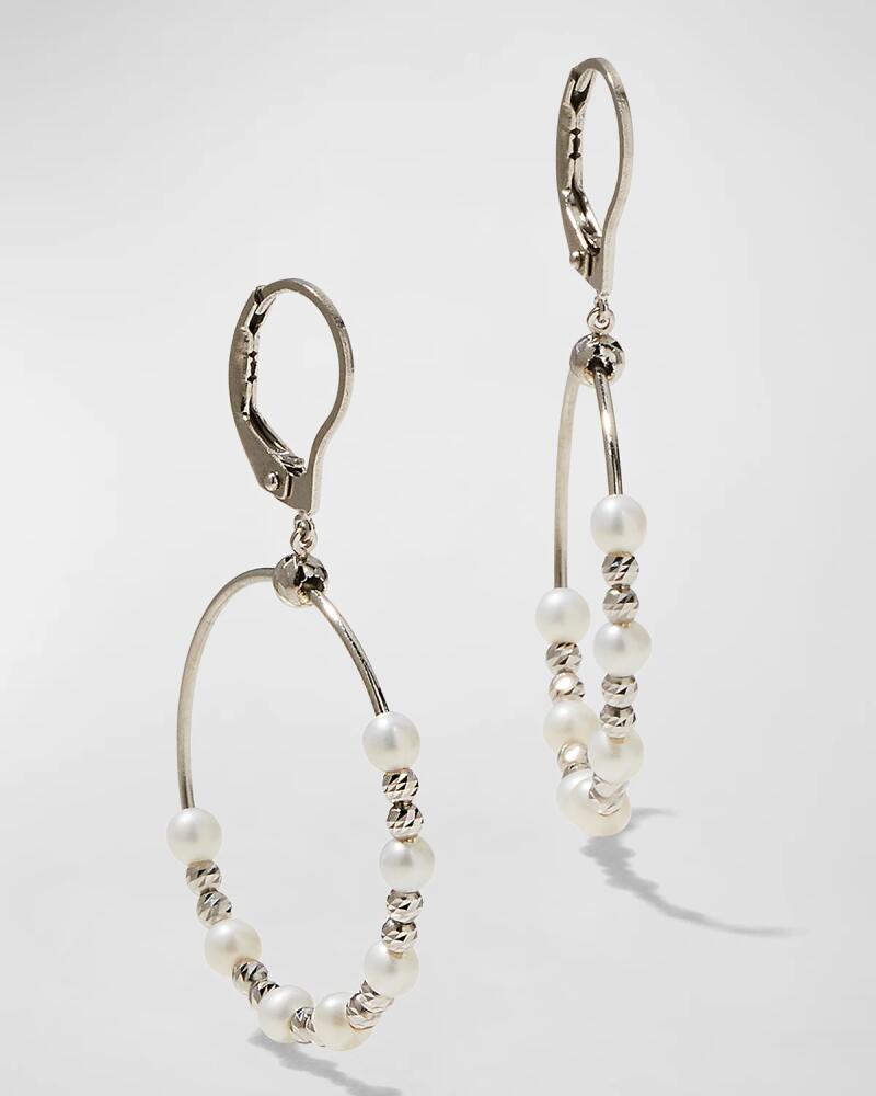 Platinum Born Platinum Pearl Hoop Earrings Cover