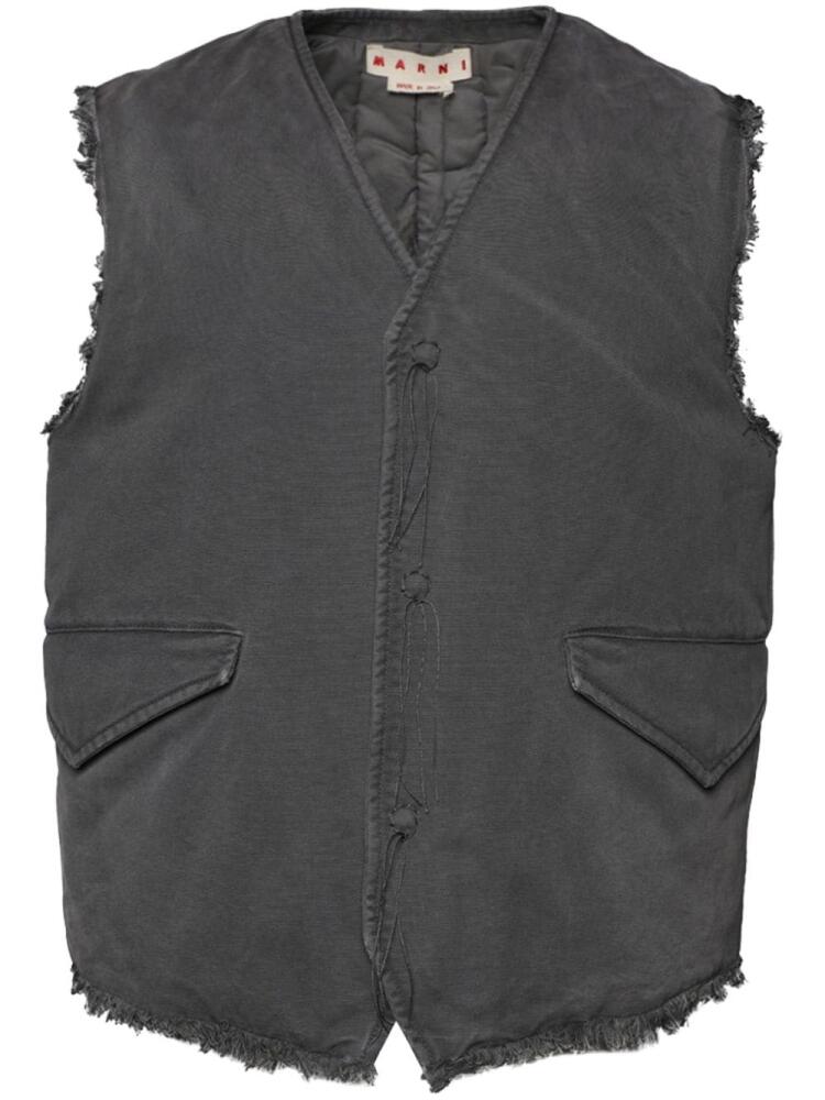 Marni raw-edge waistcoat - Grey Cover