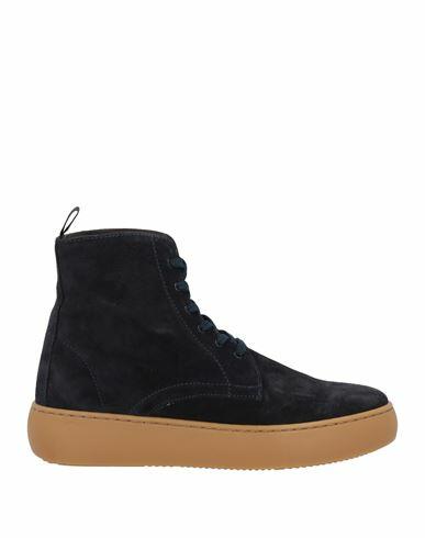 Bottega Marchigiana Man Ankle boots Navy blue Leather Cover