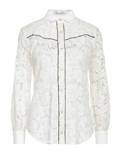 Valentino Garavani Woman Shirt Ivory Cotton, Viscose, Polyamide Cover