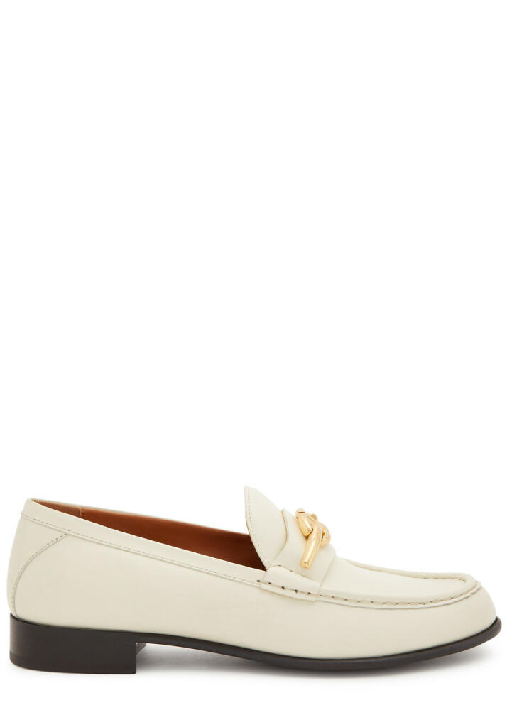 Valentino Garavani VLogo Leather Loafers - Ivory Cover