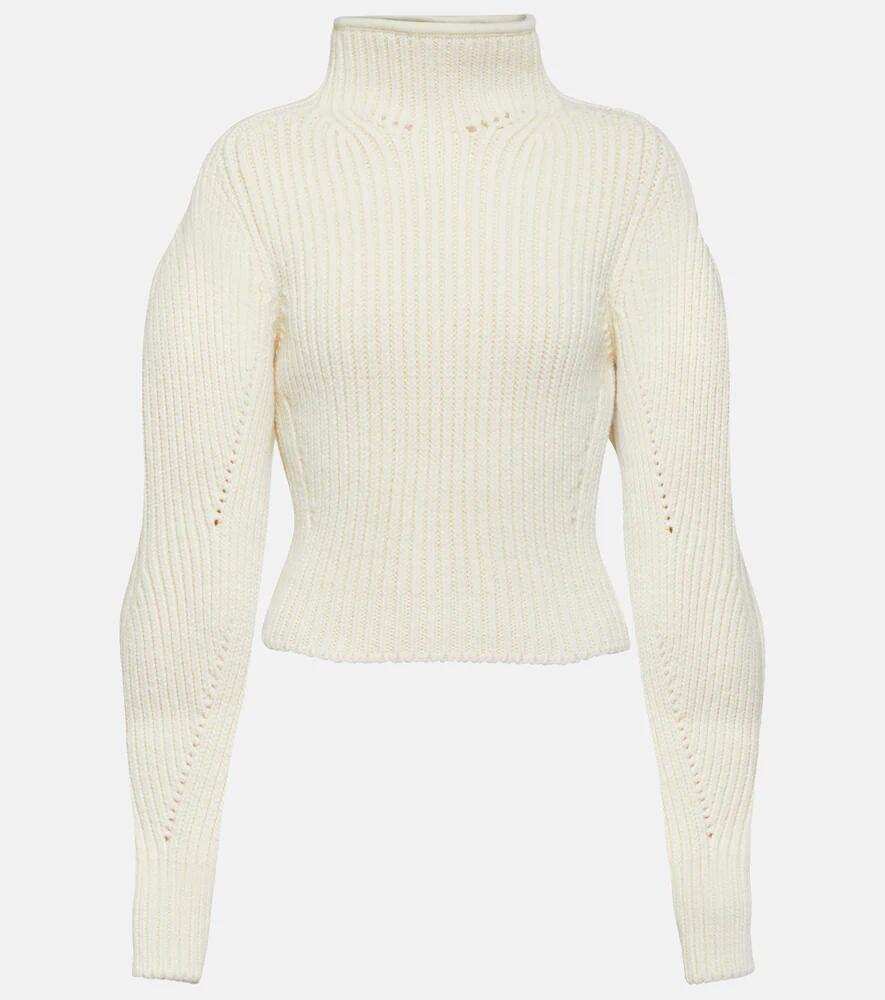 Alaïa Ribbed-knit wool-blend sweater Cover