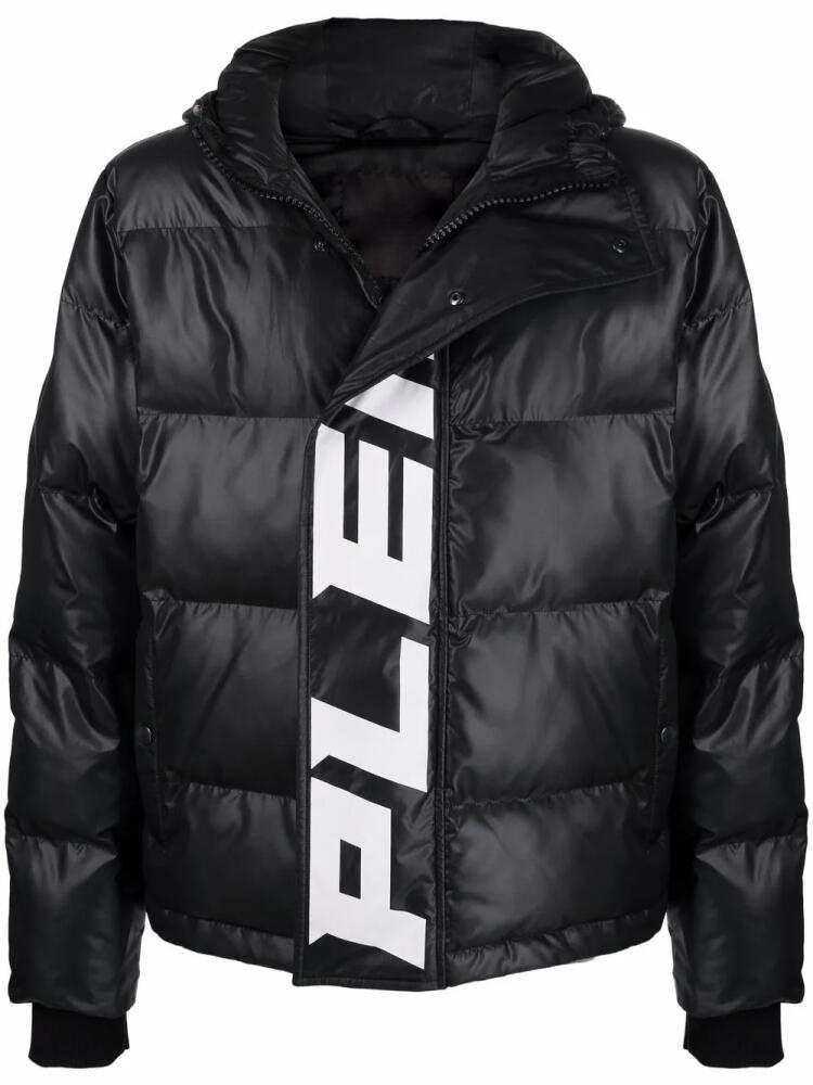 Philipp Plein logo-print hooded padded jacket - Black Cover