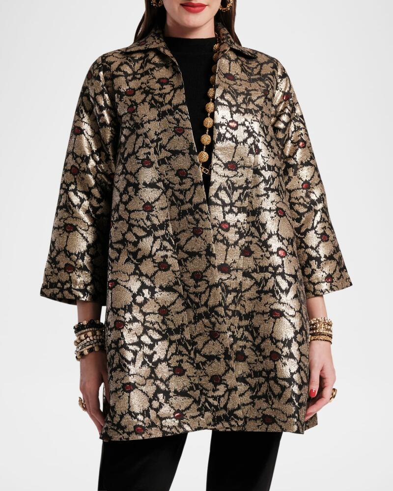 Frances Valentine Cornelia Metallic Jacquard Swing Jacket Cover