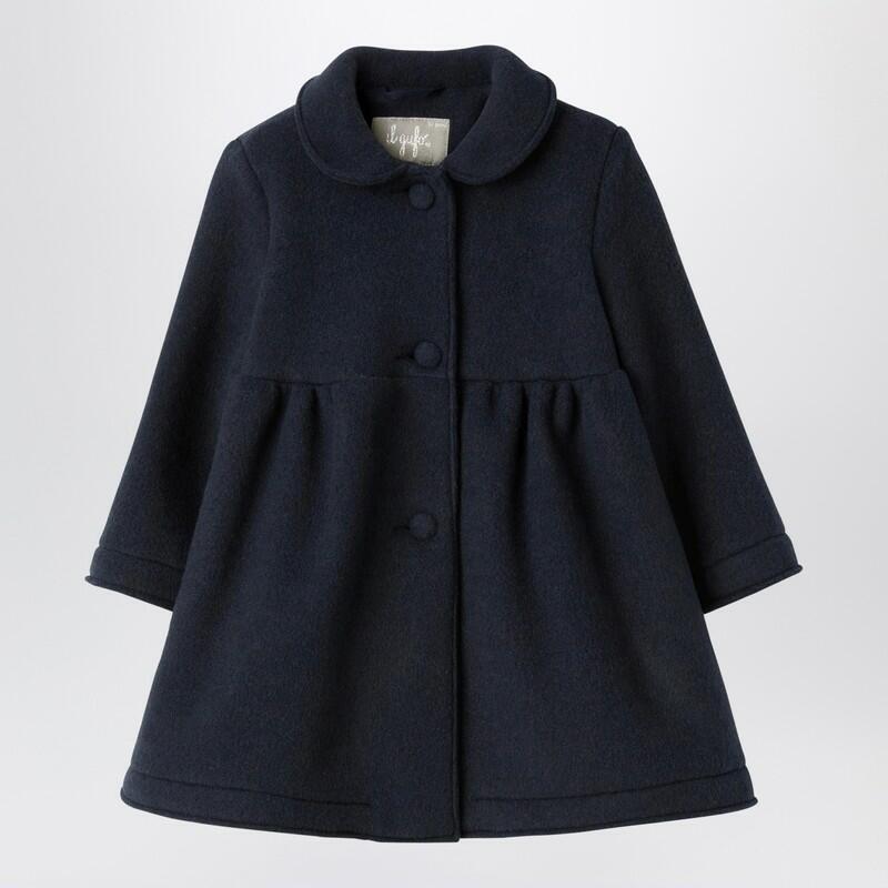 Il Gufo Blue couture fleece coat Cover