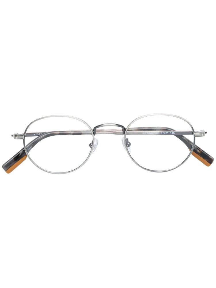 Zegna round-frame glasses - Metallic Cover