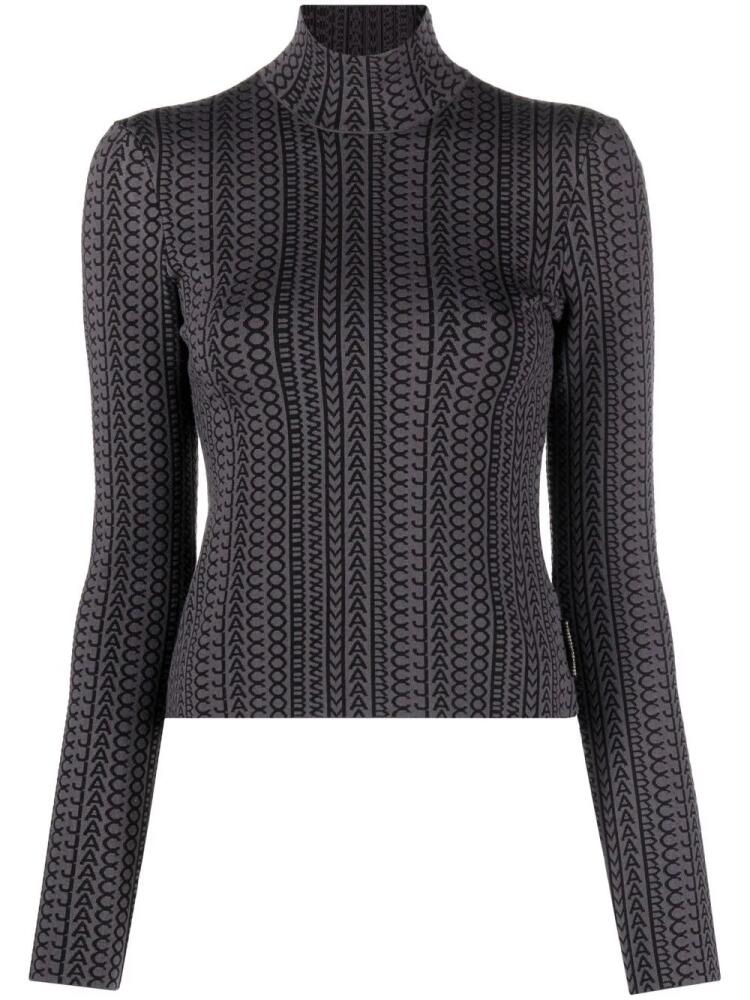 Marc Jacobs The Monogram compact-knit mock-neck jumper - Grey Cover