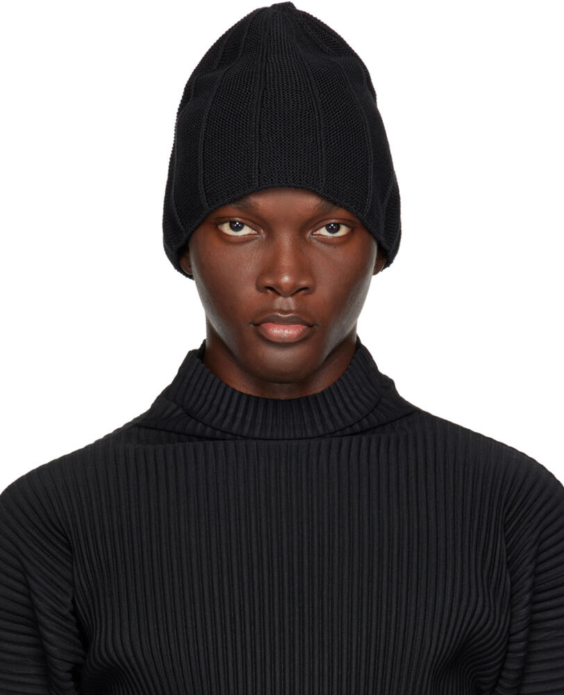 HOMME PLISSÉ ISSEY MIYAKE Black Blooming Beanie Cover