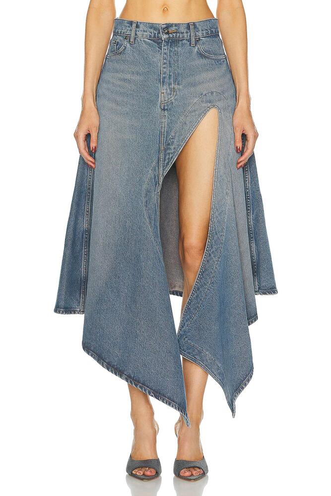 Y/Project Evergreen Cut Out Denim Skirt in Blue Cover