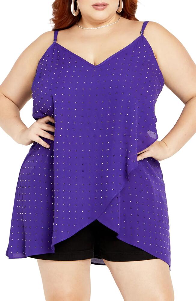 City Chic Shine High-Low Camisole in Royal Purple Cover