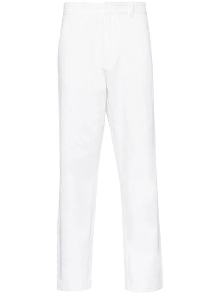 Prada mid-rise loose-fit trousers - White Cover