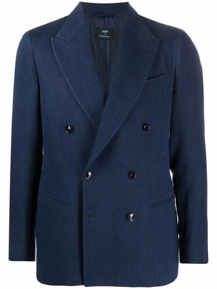 MP Massimo Piombo double-breasted structured blazer - Blue Cover