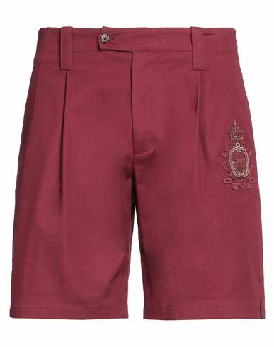 Dolce & gabbana Man Shorts & Bermuda Shorts Burgundy Cotton, Elastane Cover