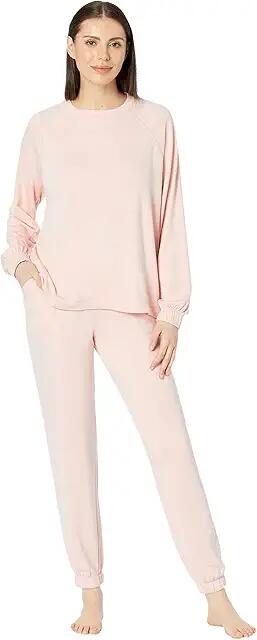 Sanctuary Long Sleeve Popover and Joggers PJ Set (Rosehip) Women's Pajama Sets Cover