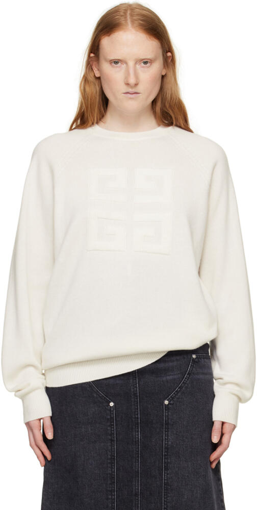 Givenchy White 4G Sweater Cover