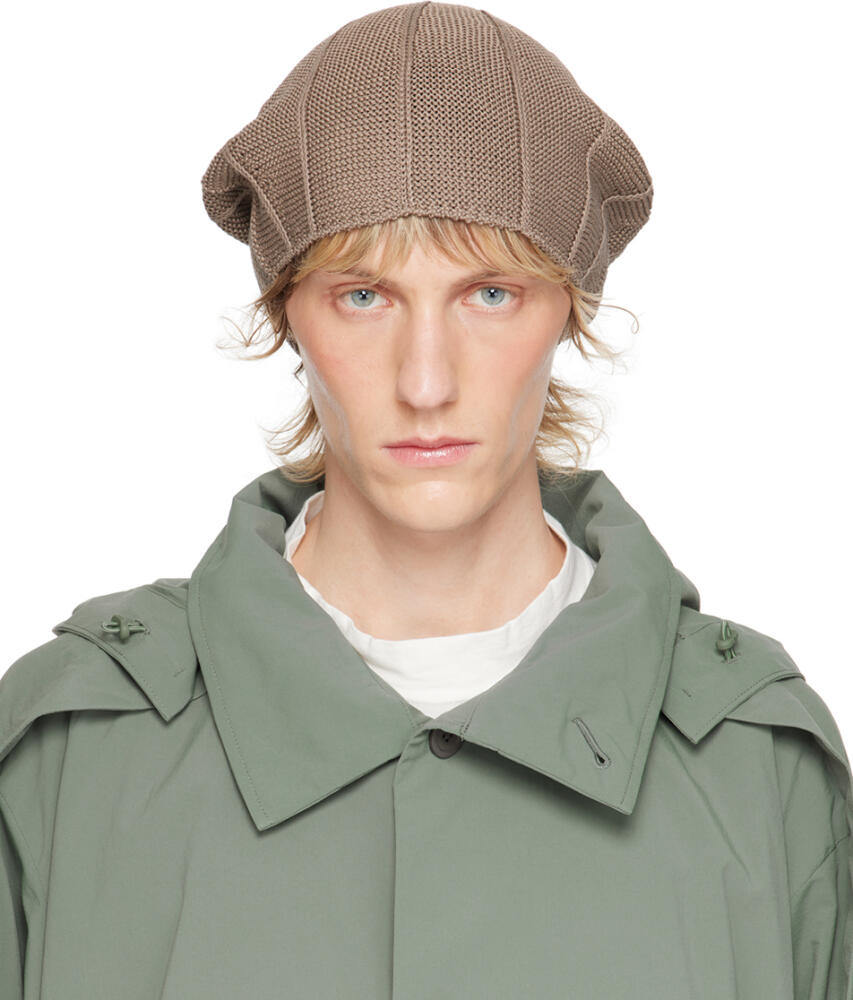 HOMME PLISSÉ ISSEY MIYAKE Brown Blooming Beanie Cover